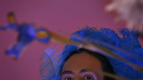 Stock Video Gay Boy With Colorful And Extravagant Makeup And Dress Live Wallpaper For PC - Free Live Wallpaper