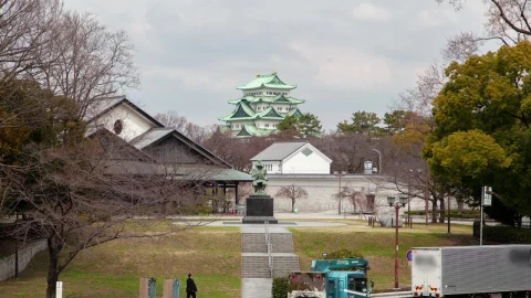 Stock Video Garden With A Statue And Japanese Temple Live Wallpaper For PC - Free Live Wallpaper