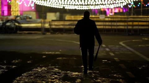 Stock Video Gangster Walking On An Abandoned Place With A Baseball Bat Live Wallpaper For PC - Free Live Wallpaper