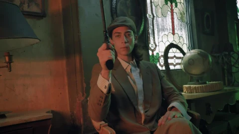 Stock Video Gangster From A Bygone Era Pointing His Gun Live Wallpaper For PC - Free Live Wallpaper