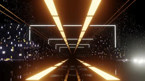 Stock Video Futuristic Virtual City Highway Loop Video Live Wallpaper For PC - Free Live Wallpaper