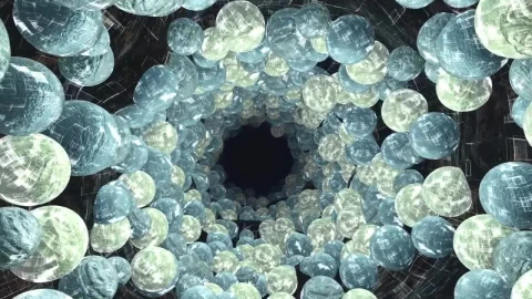 Stock Video Futuristic Tunnel With Light Spheres Live Wallpaper For PC - Free Live Wallpaper