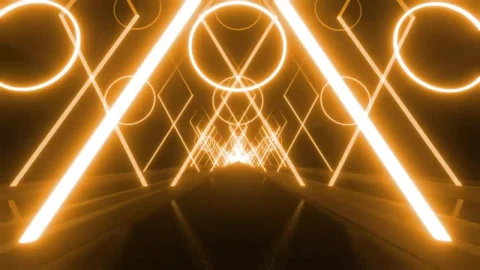Stock Video Futuristic Passageway Between Many Crossed Lines Live Wallpaper For PC - Free Live Wallpaper