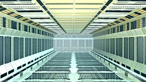 Stock Video Futuristic Corridor Of A Spaceship Loop Video Live Wallpaper For PC - Free Live Wallpaper