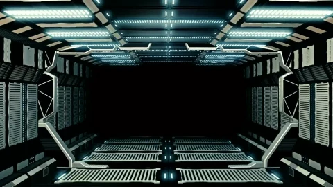 Stock Video Futuristic Corridor Loop Video Live Wallpaper For PC - Free Live Wallpaper