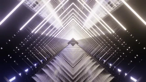 Stock Video Futuristic Corridor Illuminated With Led Lights Live Wallpaper For PC - Free Live Wallpaper