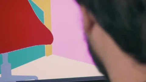 Stock Video Furniture Designer Editing An Image On His Computer Live Wallpaper For PC - Free Live Wallpaper