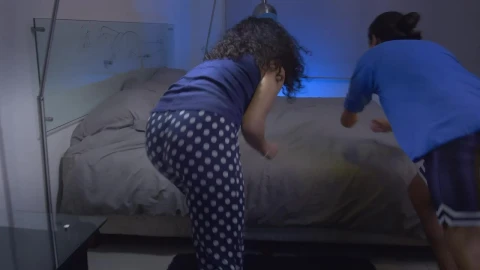 Stock Video Funny Couple Throwing Themselves On A Bed Live Wallpaper For PC - Free Live Wallpaper