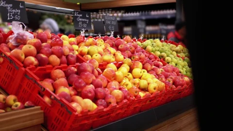 Stock Video Fruits With Price Tags In The Supermarket Trays Live Wallpaper For PC - Free Live Wallpaper