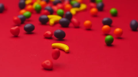 Stock Video Fruit Shaped Candies Sliding On A Surface Live Wallpaper For PC - Free Live Wallpaper