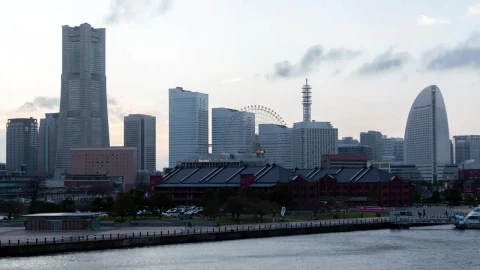 Stock Video From Day To Night In Yokohama City Live Wallpaper For PC - Free Live Wallpaper