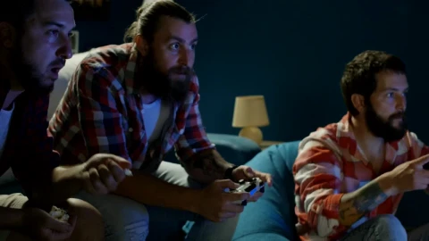 Stock Video Friends Playing Video Games At Home Live Wallpaper For PC - Free Live Wallpaper