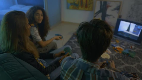 Stock Video Friends Night With Video Games Comics And Snacks Live Wallpaper For PC - Free Live Wallpaper