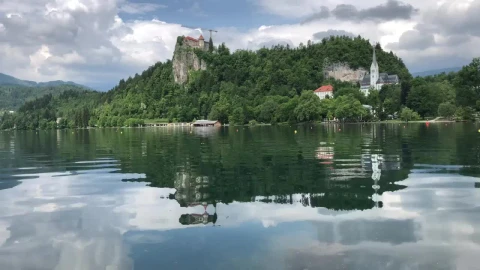 Stock Video Lake Castle And A Forest Landscape Animated Wallpaper - Free Live Wallpaper