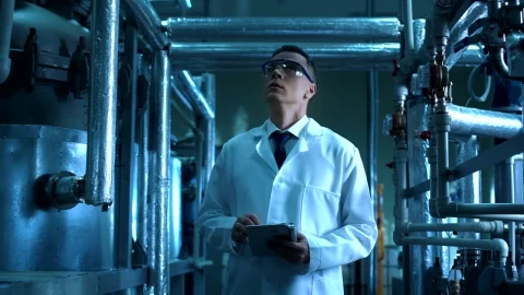 Stock Video Laboratory Inspector With Tablet Animated Wallpaper - Free Live Wallpaper