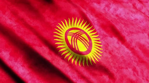 Stock Video Kyrgyzstan Flag Waving Full Screen Animated Wallpaper - Free Live Wallpaper