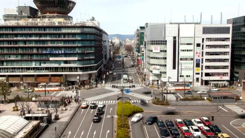 Stock Video Kyoto Crossroad Timelapse Animated Wallpaper - Free Live Wallpaper