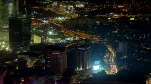 Stock Video Kuala Lumpur Cityscape At Night Time Lapse Animated Wallpaper - Free Live Wallpaper
