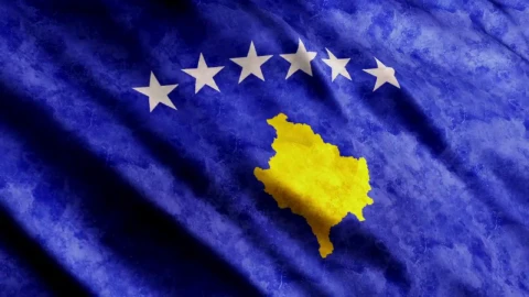 Stock Video Kosovo Worn D Flag Full Screen Animated Wallpaper - Free Live Wallpaper