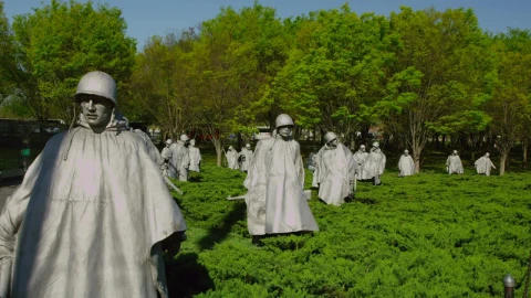 Stock Video Korean War Memorial In Washington Animated Wallpaper - Free Live Wallpaper