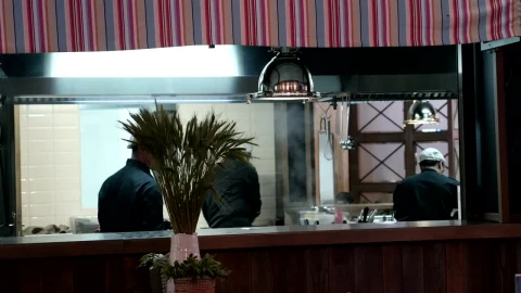 Stock Video Kitchen At A Tropical Restaurant Animated Wallpaper - Free Live Wallpaper