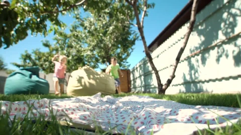 Stock Video Kids Watching Tablet In The Garden Animated Wallpaper - Free Live Wallpaper