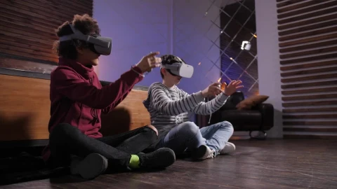 Stock Video Kids Using Vr Animated Wallpaper - Free Live Wallpaper