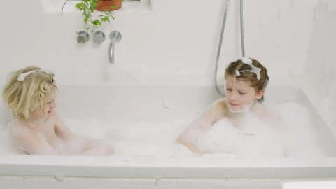 Stock Video Kids Making A Mess In The Bath Animated Wallpaper - Free Live Wallpaper