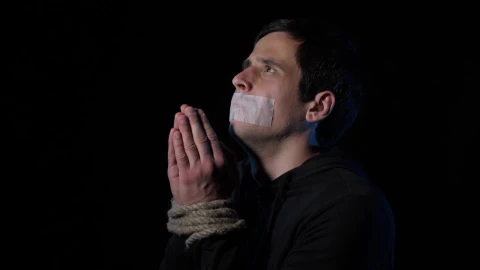Stock Video Kidnapped Person Praying Scared Animated Wallpaper - Free Live Wallpaper