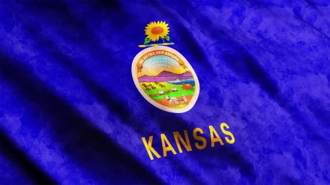 Stock Video Kansas State Flag Waving In The Wind Animated Wallpaper - Free Live Wallpaper