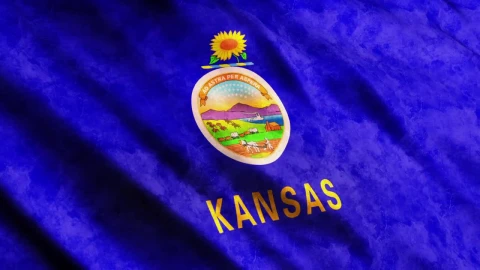 Stock Video Kansas State Flag From Usa Animated Wallpaper - Free Live Wallpaper