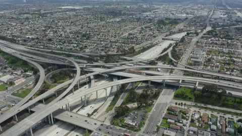 Stock Video Judge Pregerson Highway Seen From The Air Animated Wallpaper - Free Live Wallpaper