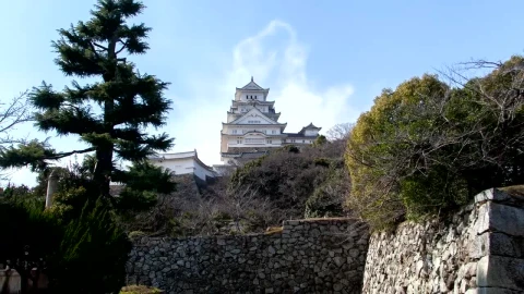 Stock Video Japanese White Building High Up Seen From Below Animated Wallpaper - Free Live Wallpaper