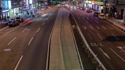 Stock Video Japanese Road With Fast Traffic At Night Animated Wallpaper - Free Live Wallpaper