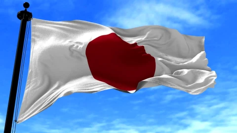 Stock Video Japan Flag Waves Gently In The Wind Animated Wallpaper - Free Live Wallpaper