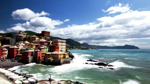 Stock Video Italy Fishing Village In The Coast Animated Wallpaper - Free Live Wallpaper