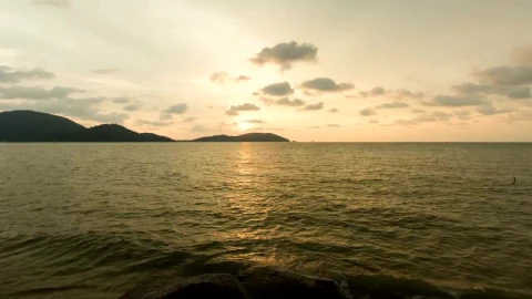 Stock Video Island Silhouettes Against The Horizon Animated Wallpaper - Free Live Wallpaper