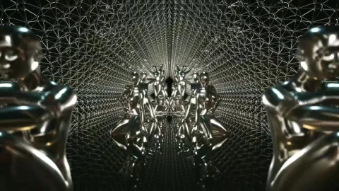 Stock Video Iron Mannequins In The Hall Animated Wallpaper - Free Live Wallpaper