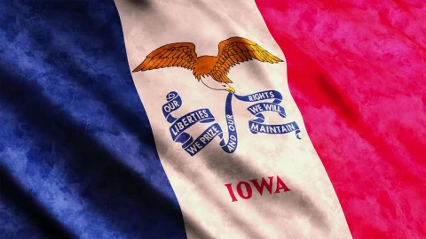 Stock Video Iowa Usa State Flag Animated Wallpaper - Free Live Wallpaper