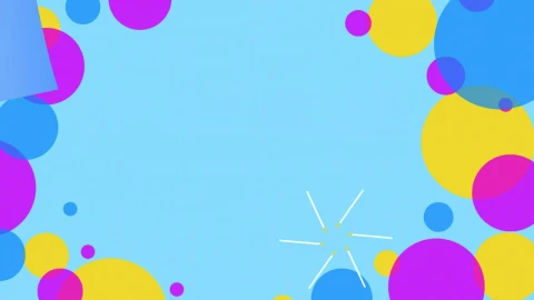 Stock Video Intro Animation With Multicolor Circles And Ribbons Animated Wallpaper - Free Live Wallpaper