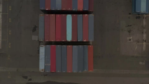 Stock Video International Transport Containers Top Aerial Animated Wallpaper - Free Live Wallpaper