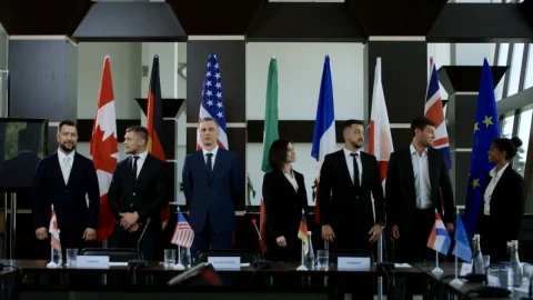 Stock Video International Leaders Posing For A Photo Animated Wallpaper - Free Live Wallpaper