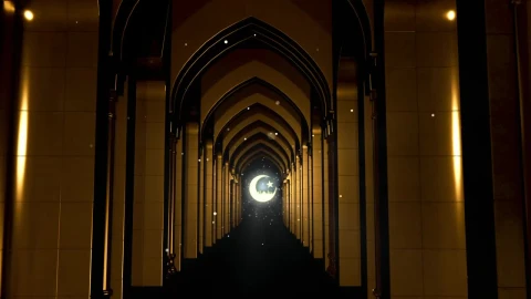 Stock Video Interior Architecture Of A Temple Of Islam Loop Shot Animated Wallpaper - Free Live Wallpaper