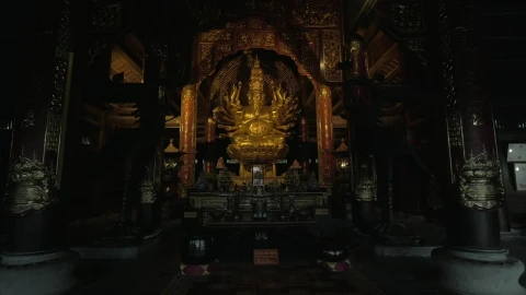 Stock Video Inside Bai Dinh Temple Animated Wallpaper - Free Live Wallpaper