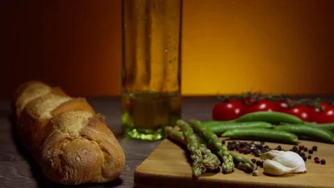 Stock Video Ingredients Ready For Cooking Animated Wallpaper - Free Live Wallpaper