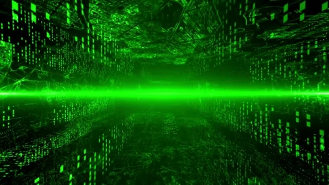 Stock Video Information Concept In The Matrix Animated Wallpaper - Free Live Wallpaper