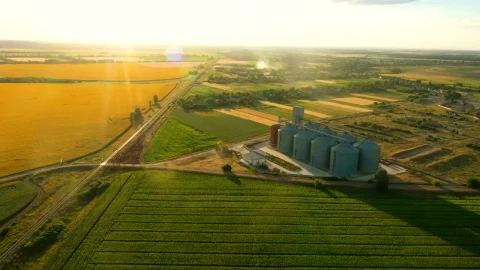 Stock Video Industrial Storage And Agricultural Fields Animated Wallpaper - Free Live Wallpaper