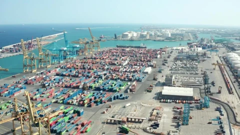 Stock Video Industrial Shipping Port Animated Wallpaper - Free Live Wallpaper