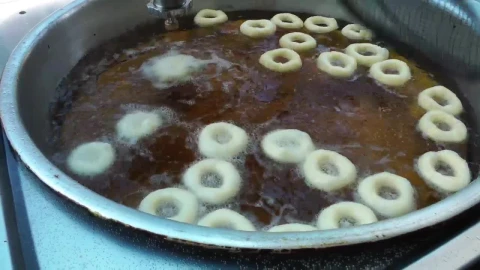 Stock Video Industrial Production Of Fried Donuts Animated Wallpaper - Free Live Wallpaper