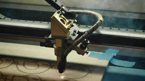 Stock Video Industrial Cutting Machine Cutting Fiber Animated Wallpaper - Free Live Wallpaper